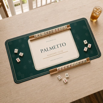 Forest Green Mahjong Desk Mat