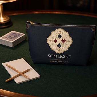Personalized Bridge Club Accessory Pouch