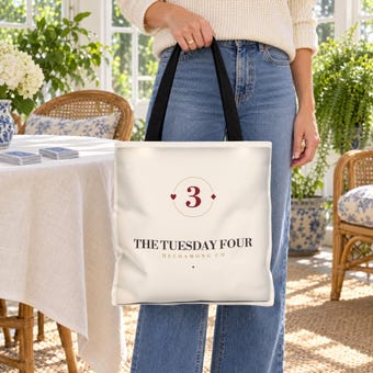 Personalized Canasta Tote Bag