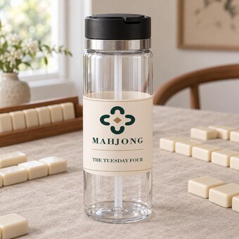 Personalized Mahjong Water Bottle