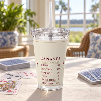 Canasta Card Values Tumbler