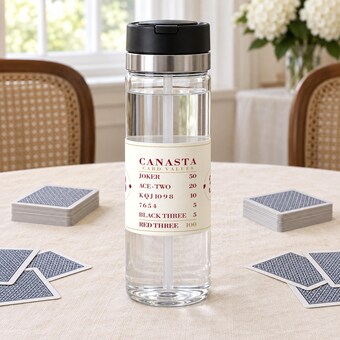 Canasta Card Values Chart Water Bottle
