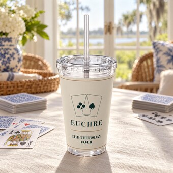 Personalized Euchre Tumbler
