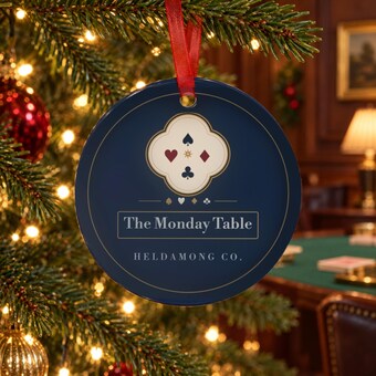 Personalized Bridge Club Christmas Ornament