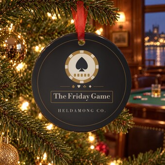 Personalized Poker Christmas Ornament