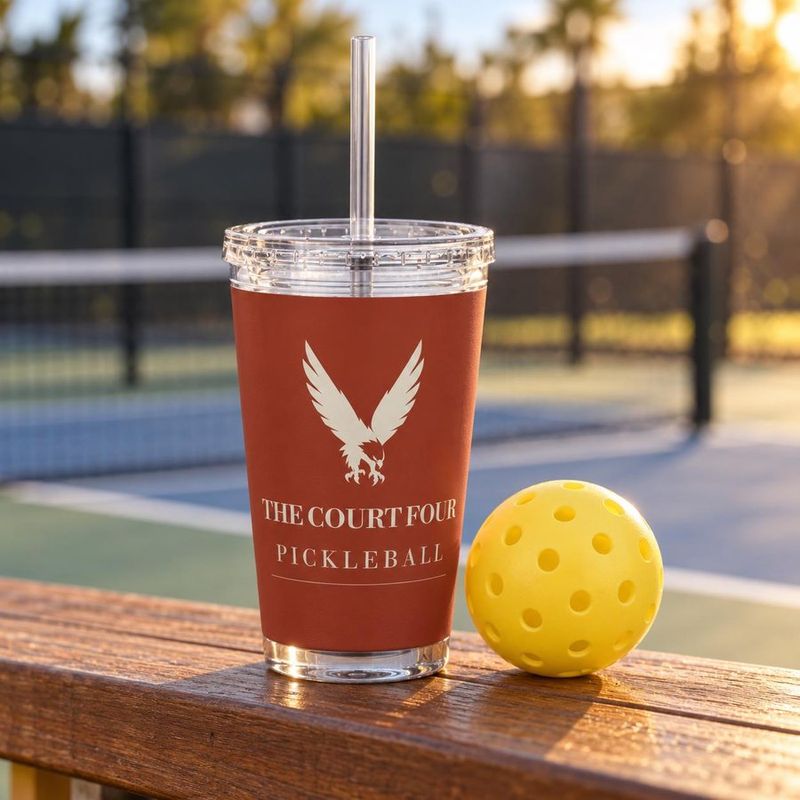 Personalized Pickleball Tumbler with Straw