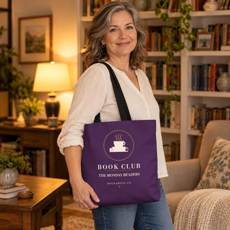 Personalized Book Club Tote Bag