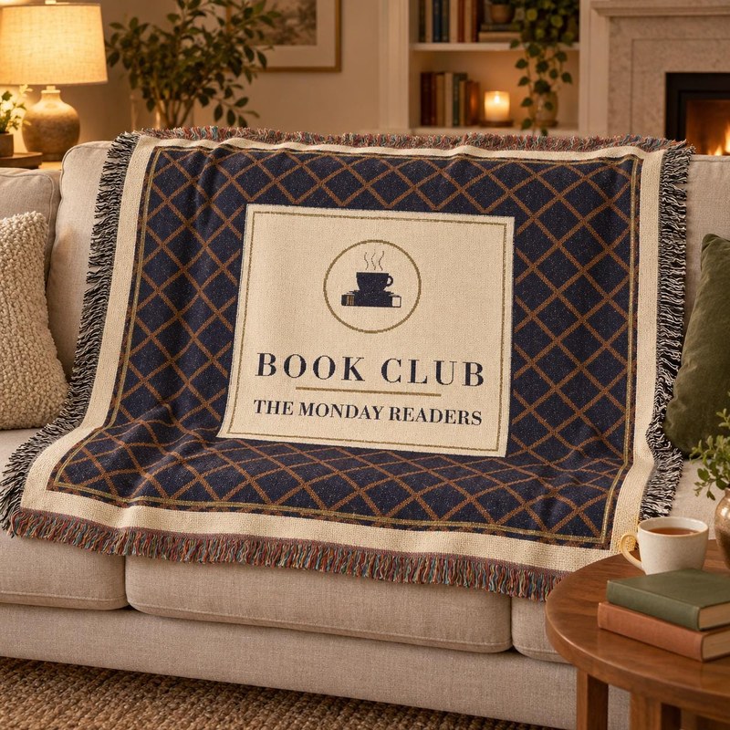 Personalized Book Club Blanket
