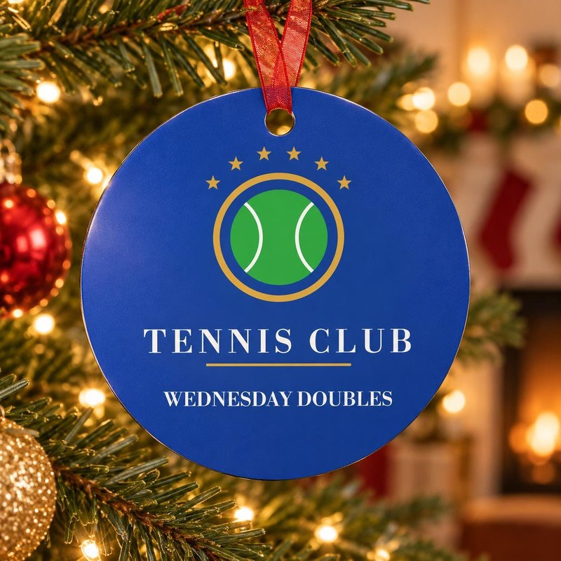 Personalized Tennis Christmas Ornament